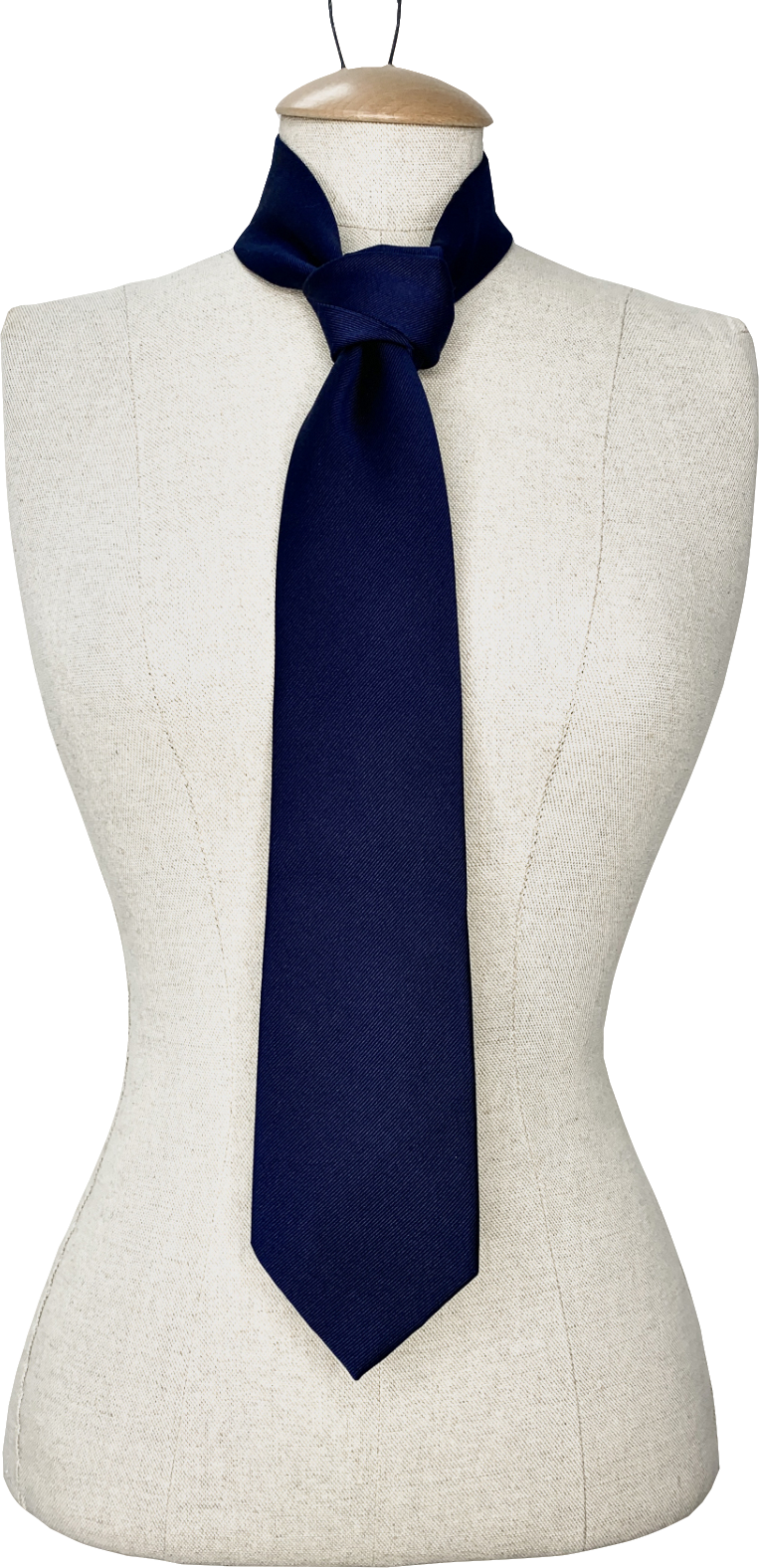 Harvie & Hudson Blue Navy Plain Wool Tie One Size