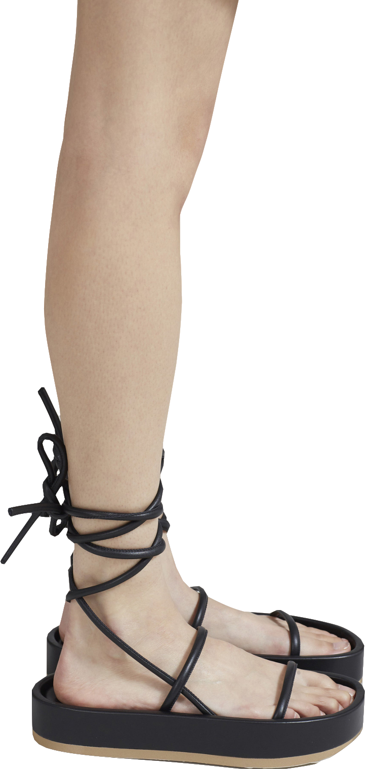 ilio Smeraldo Pritika 01 Lace Up Sandal - Black UK 6 EU 39 👠