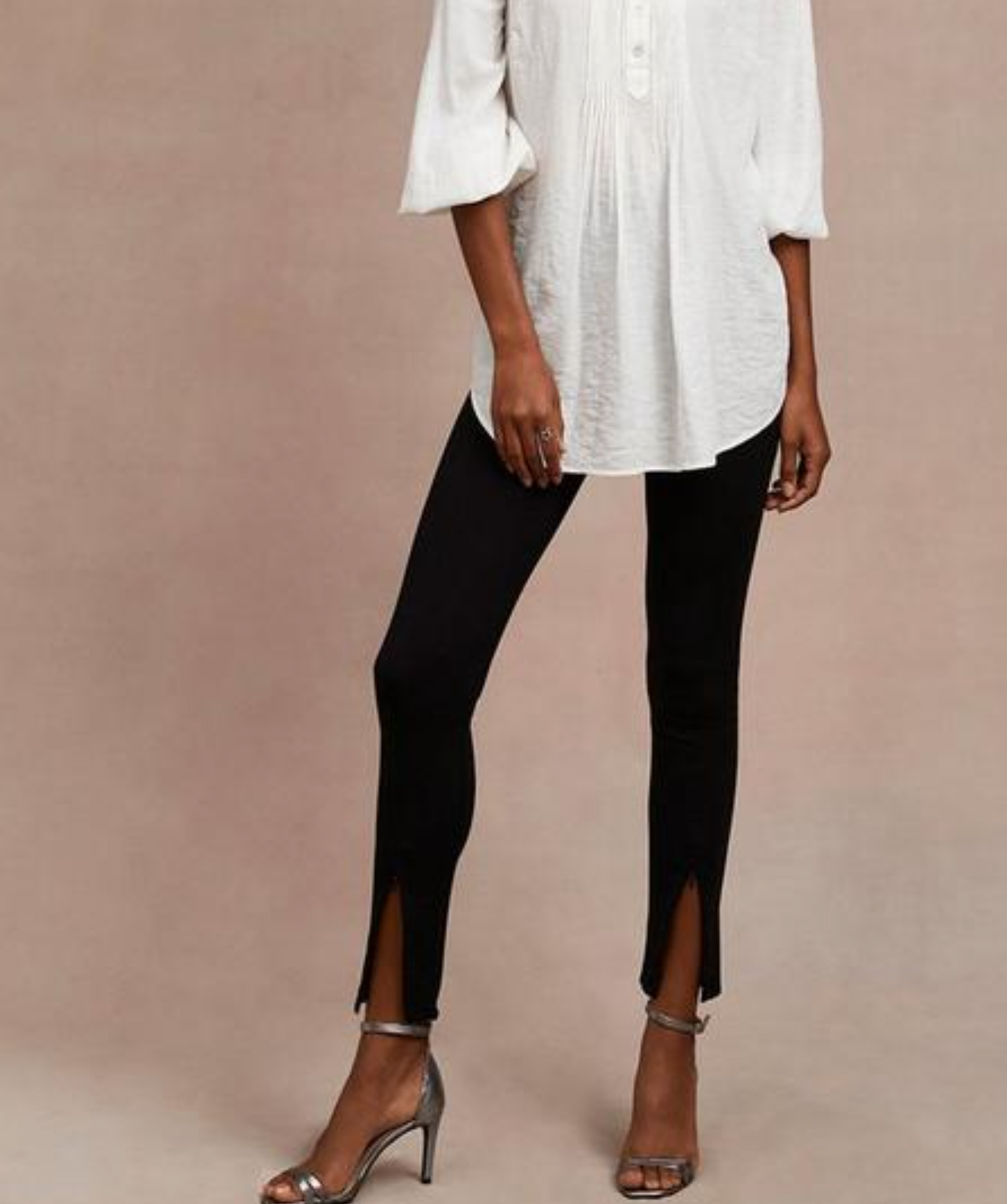 Mint Velvet Black Split Front Tregging UK 6