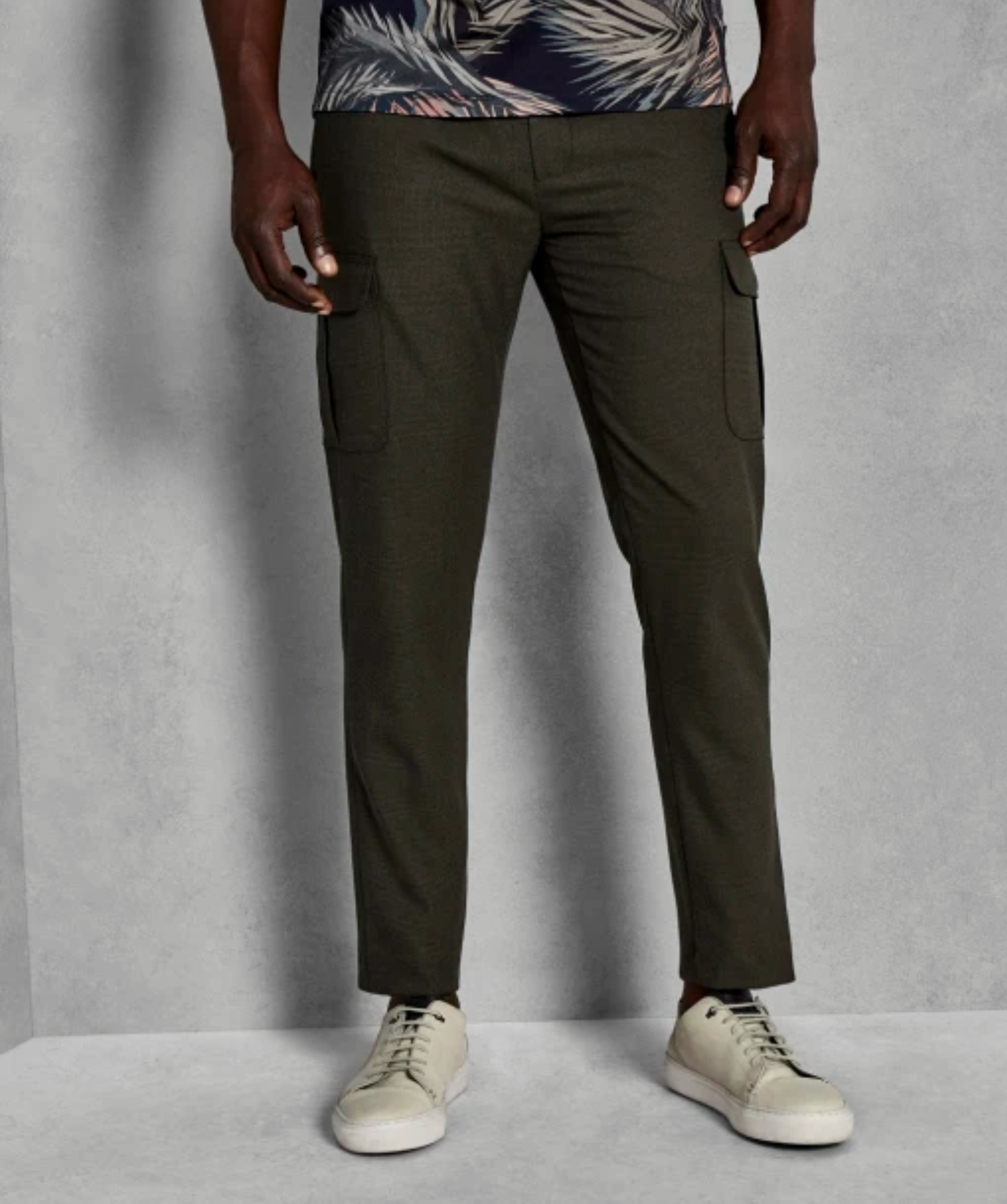 Ted Baker Green Slim Utility Pocket Trousers UK 30R