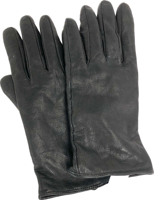 cos Black Leather Gloves UK XS/S