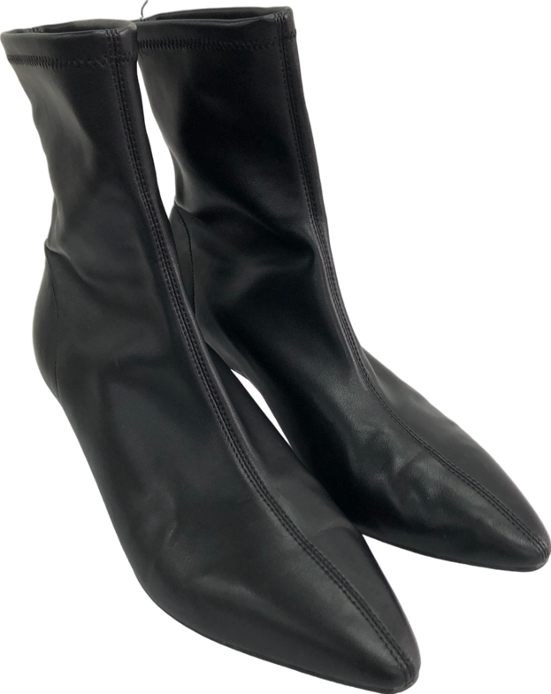 Charles & Keith Black Kitten Heel Ankle Boots UK 6 EU 39 👠