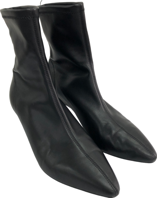 Charles & Keith Black Kitten Heel Ankle Boots UK 6 EU 39 👠