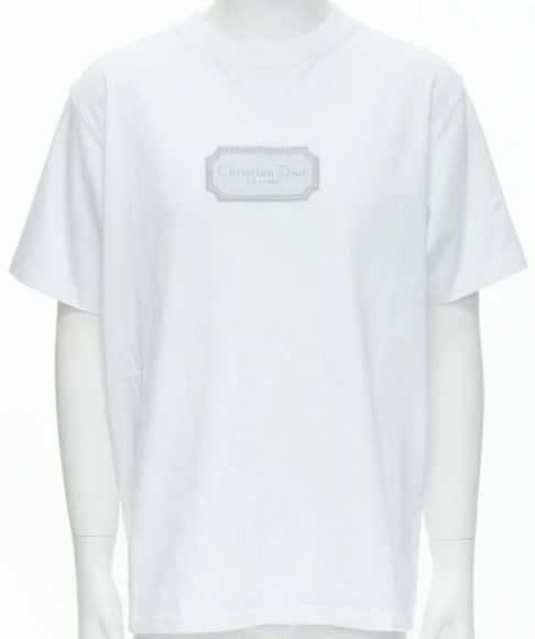 Christian Dior White New Homme '22 Runway Couture T-shirt UK M