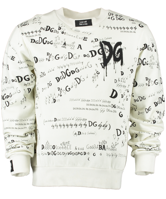 Dolce & Gabbana White Carpe Diem Sweatshirt UK M