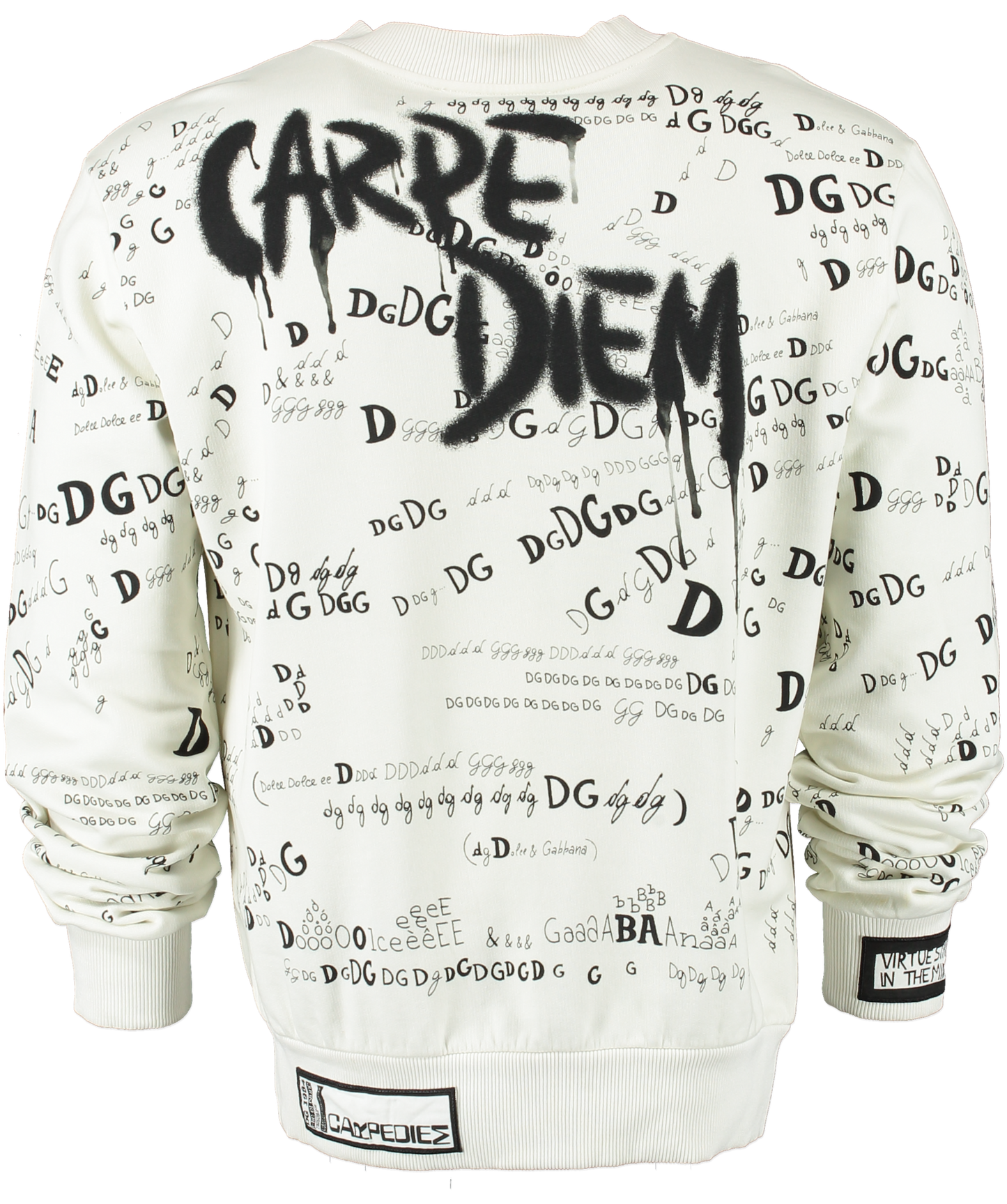 Dolce & Gabbana White Carpe Diem Sweatshirt UK M
