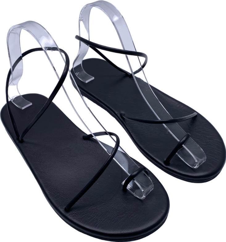 Ancient Greek Sandals Black Kansiz Sandals UK 5 EU 38 👠