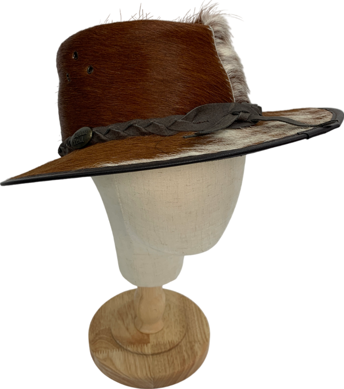 Urban Trail Brown Leather Cowboy Hat UK M
