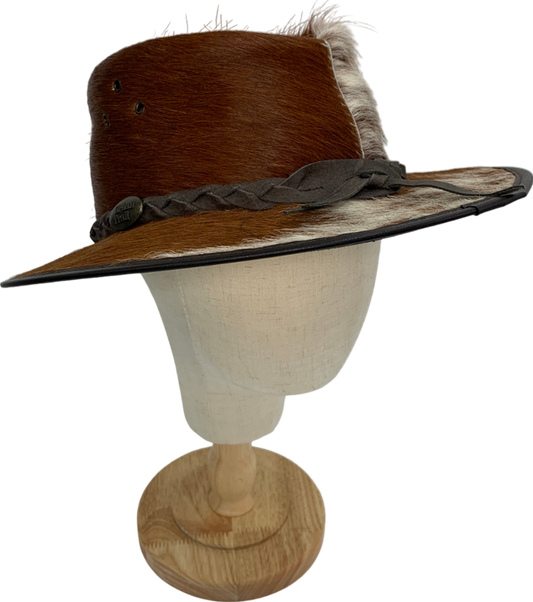 Urban Trail Brown Leather Cowboy Hat UK M