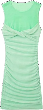 ZARA Green Tulle Ruched Mni Dress BNWT UK M