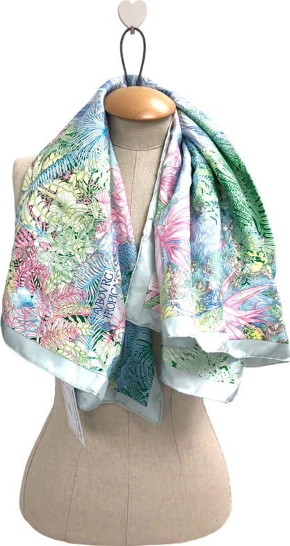 Hermès Multicoloured Silk Scarf “faubourg Tropical” By Octave Marsal And Théo De Gueltzl. One Size