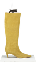 ILIO SMERALDO Camel suede Architectural Knee High Boots UK 5.5 EU 38.5