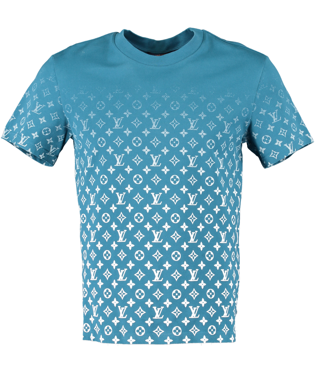 Louis Vuitton Blue Gradient Monogram T-shirt UK M