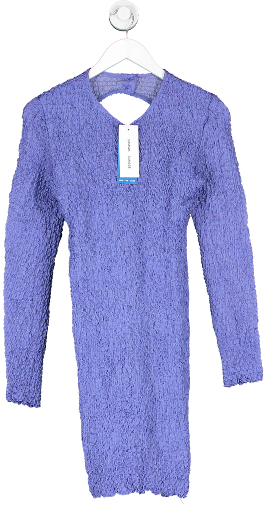 Samsøe Samsøe Blue Biance Textured Mini Dress  BNWT UK S