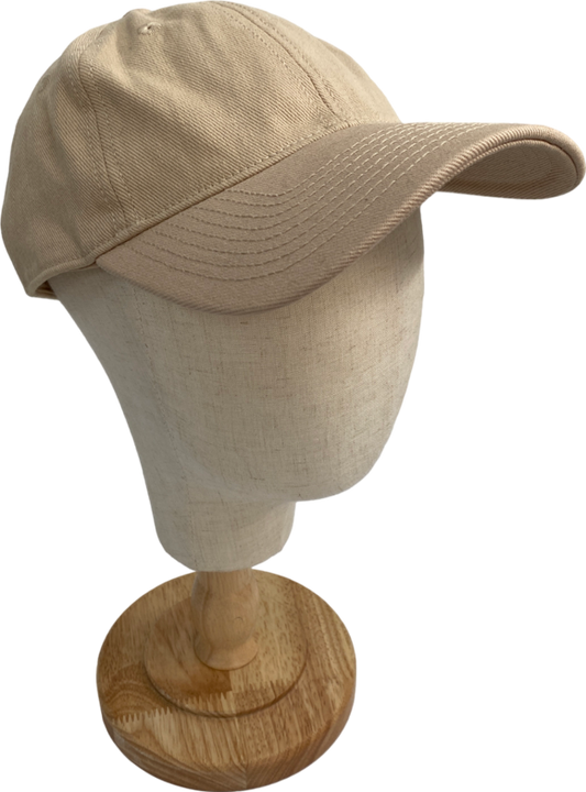 & Other Stories Beige Cotton Canvas Baseball Cap One Size