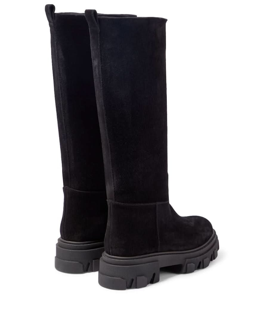 GIA BORGHINI Black Gia X Pernille Teisbaek Perni 07 Suede Boots UK 5 EU 38 👠