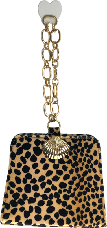 Rixo Leopard Velvet Bracelet strap Amelie Bag
