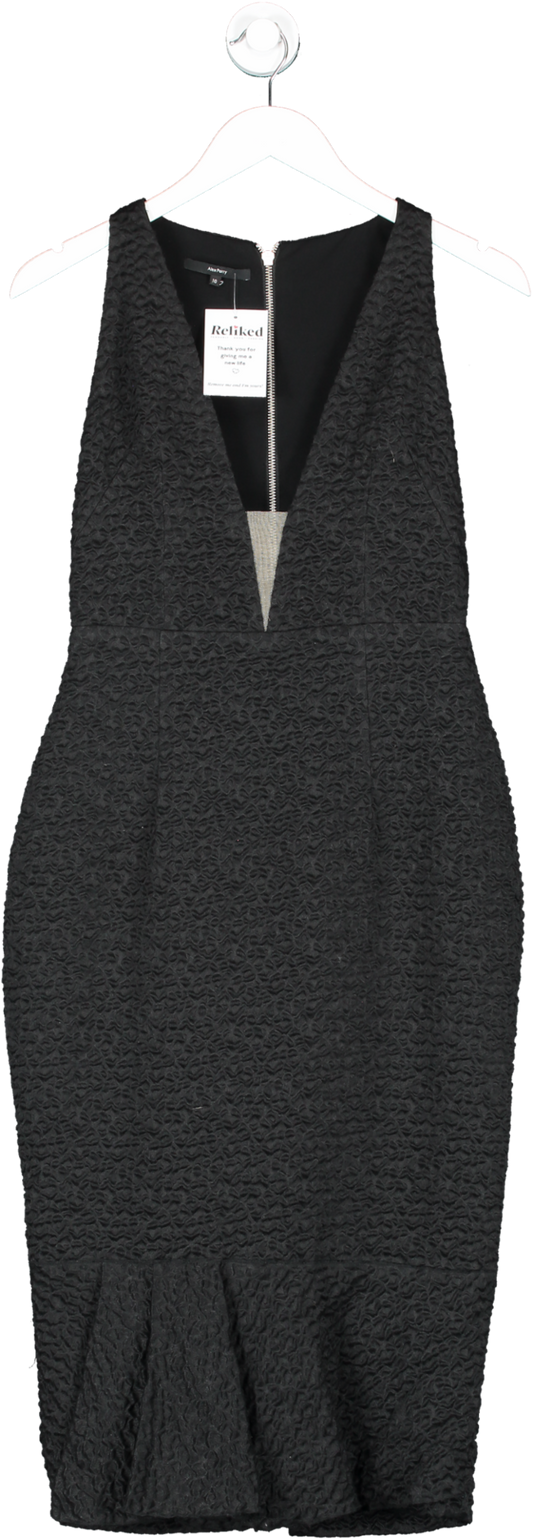 Alex Perry Black Sleeveless Zip Back Maxi Dress UK 10