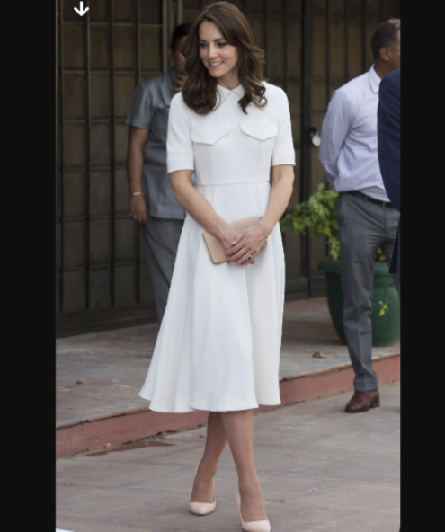 Emilia Wickstead Cream Alice Double-crepe Midi Dress UK 8