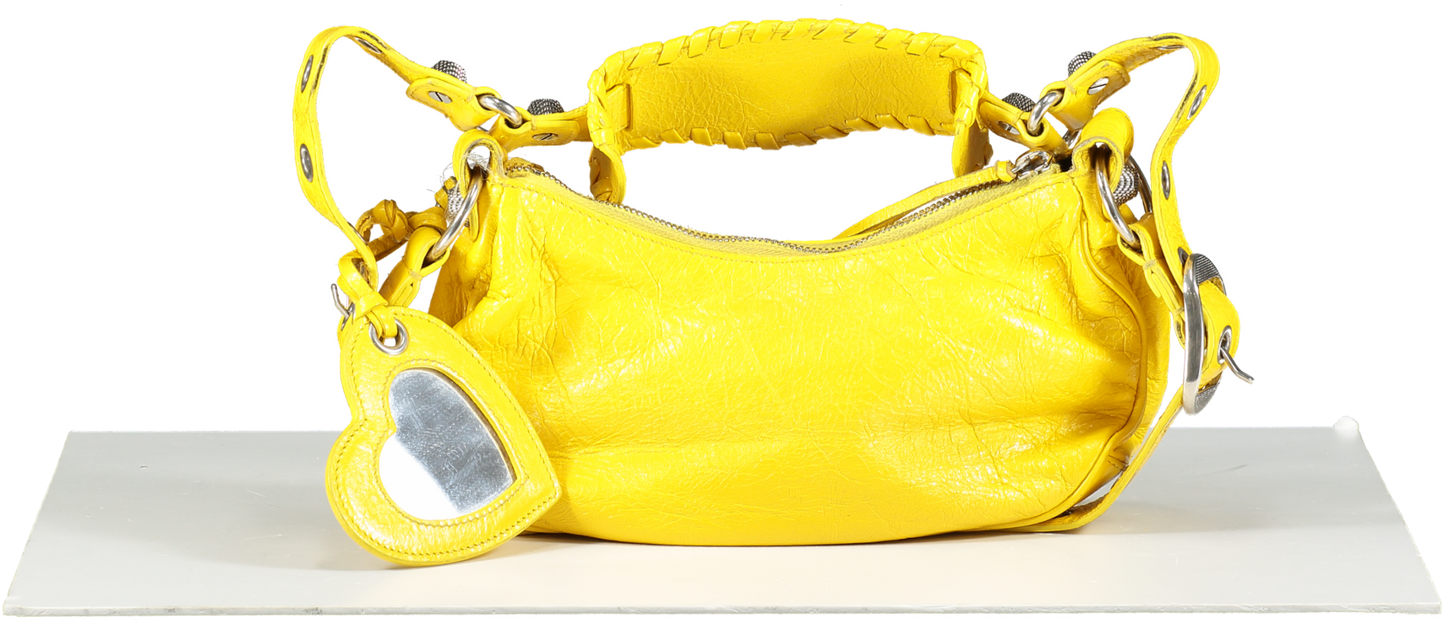 Balenciaga Yellow Le Cagole Xs Shoulder Bag