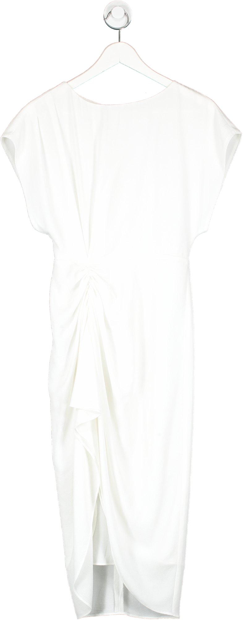 Misha White A-symmetrical Ruched Midi Dress UK 6