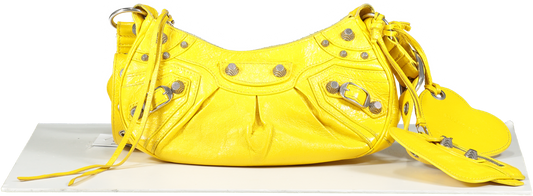 Balenciaga Yellow Le Cagole Xs Shoulder Bag