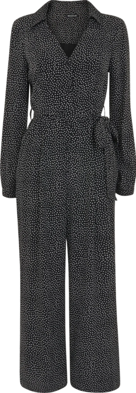 Whistles Black Leah Scattered Y Jumpsuit Bnwt UK 10