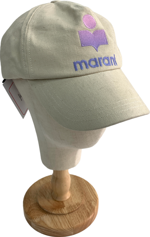 Isabel Marant Beige Embroidered Baseball Cap One Size