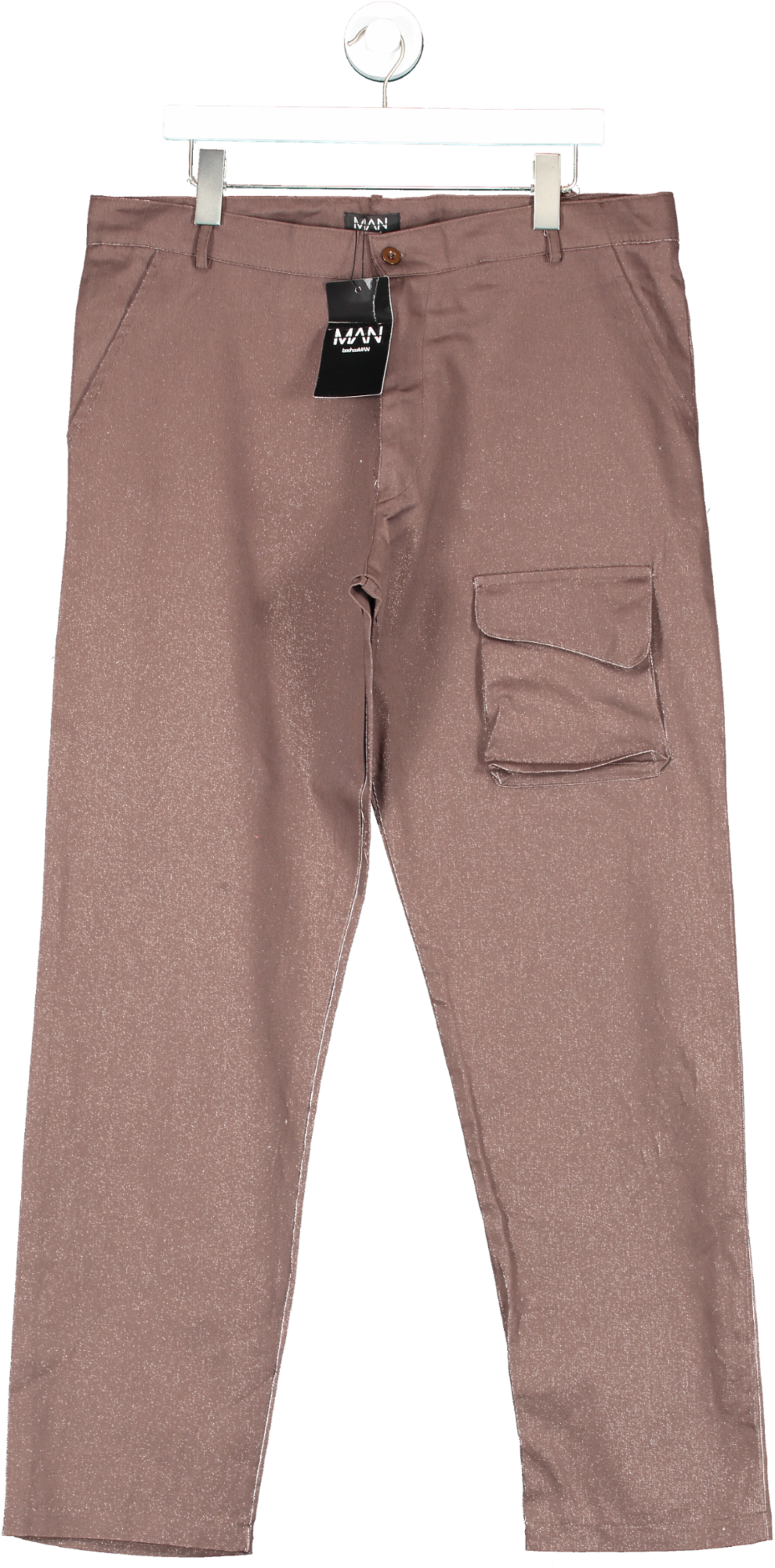 boohooMan Brown Official Relaxed Fit Trouser  BNWT W34
