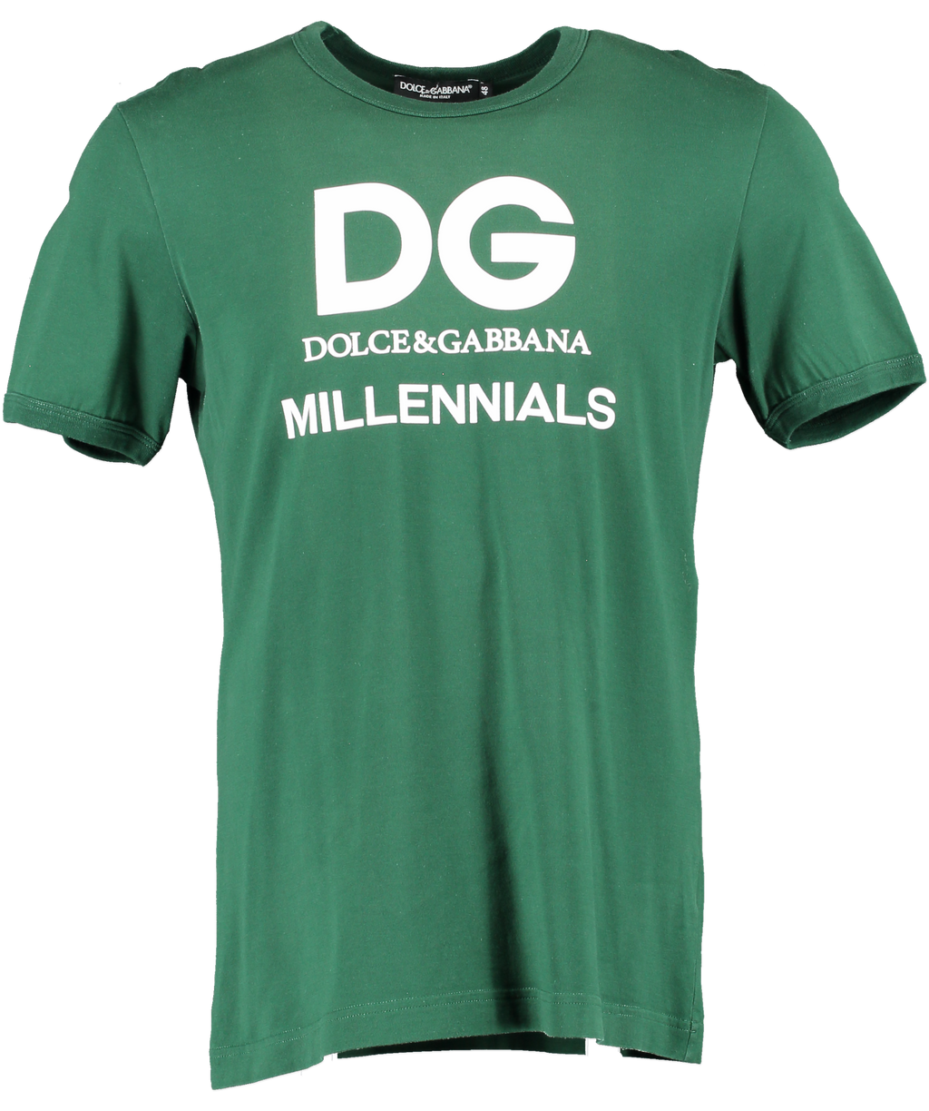 Dolce & Gabbana Green Millennials T Shirt UK M