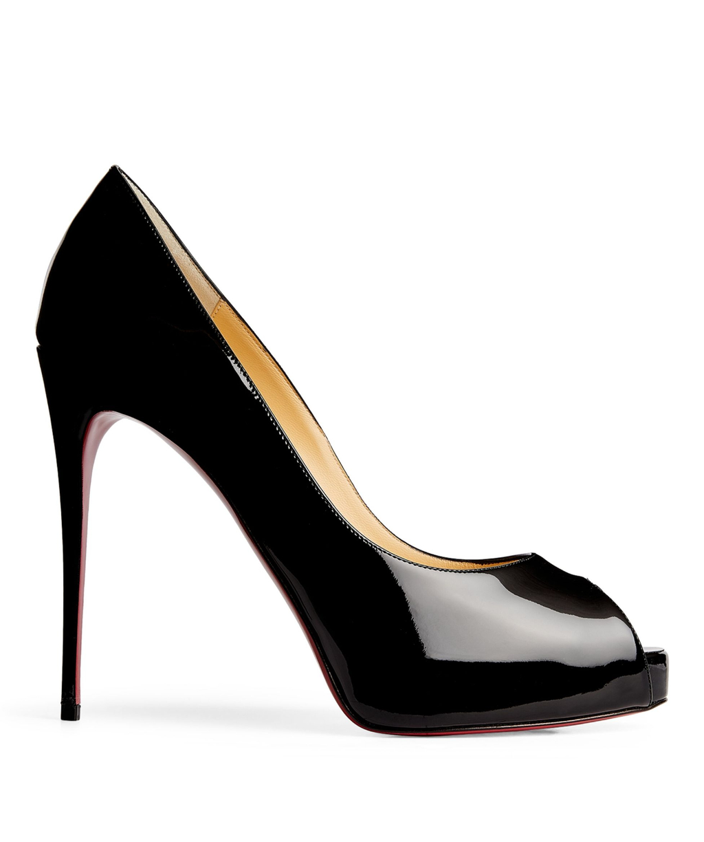 Christian Louboutin Black New Very Prive Patent Leather Pumps 120 UK 3.5 EU 36.5 👠