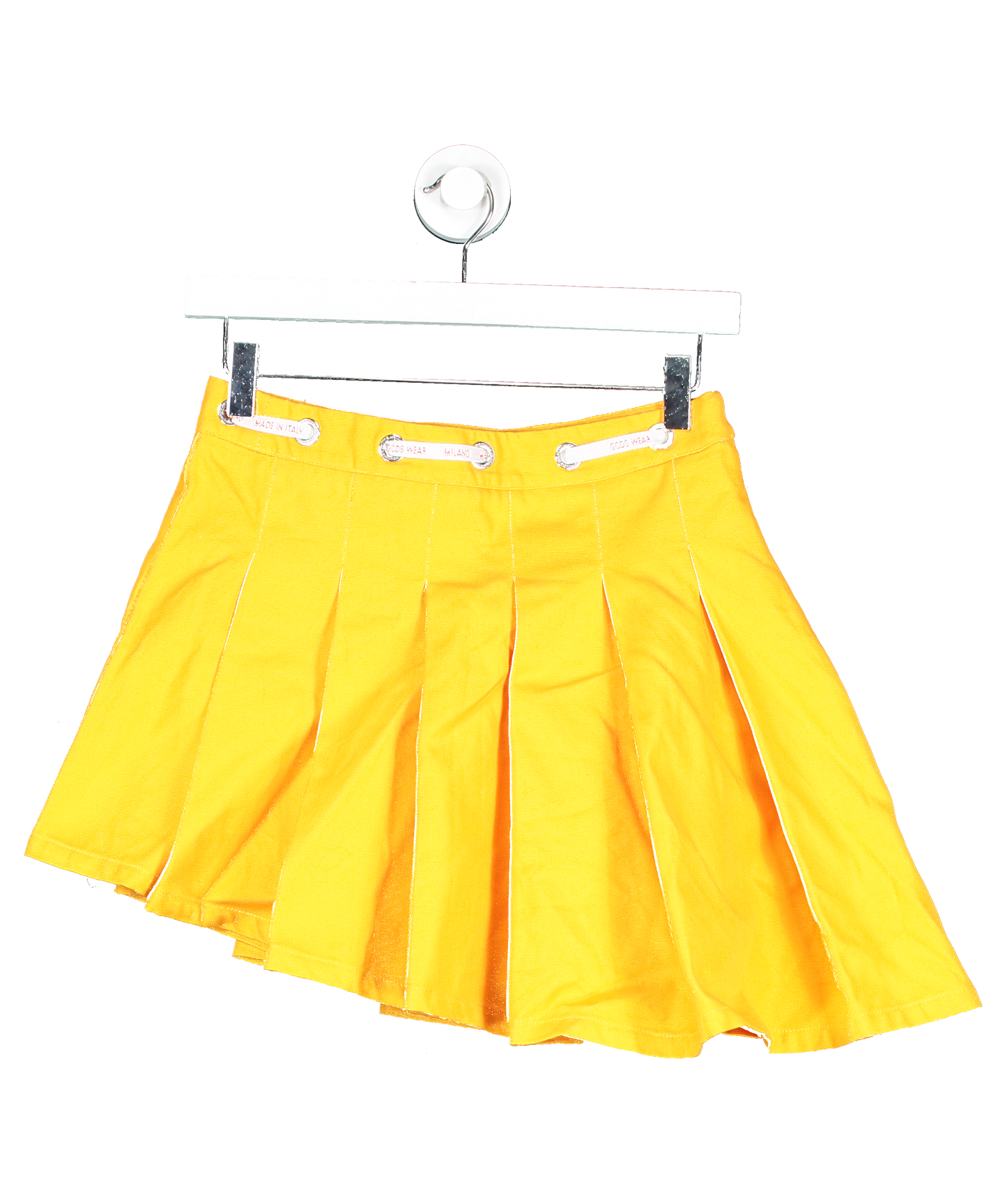 GCDS Orange Eyelet Asymmetrical Skirt UK S