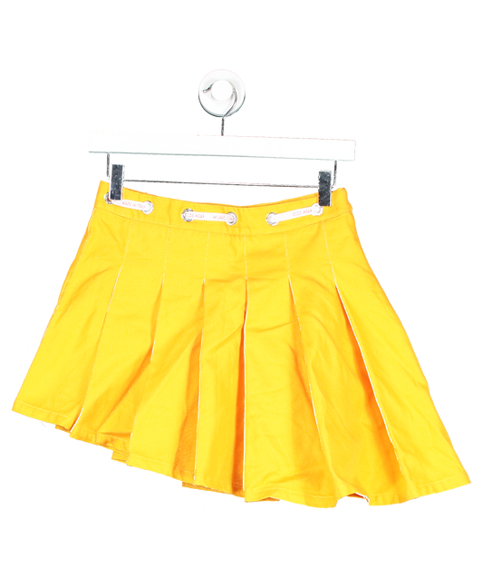 GCDS Orange Eyelet Asymmetrical Skirt UK S