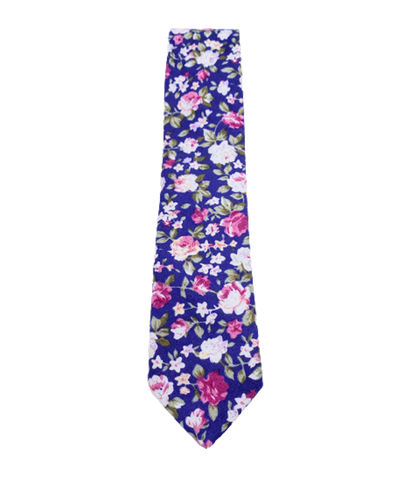 River Island Blue Floral Neck Tie One Size