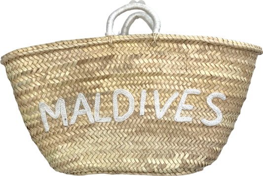 Boutique Bonita Beige Maldives Palf Leaf Basket Bag