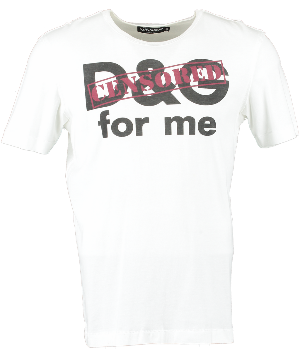 Dolce & Gabbana White "censored For Me" T Shirt UK M