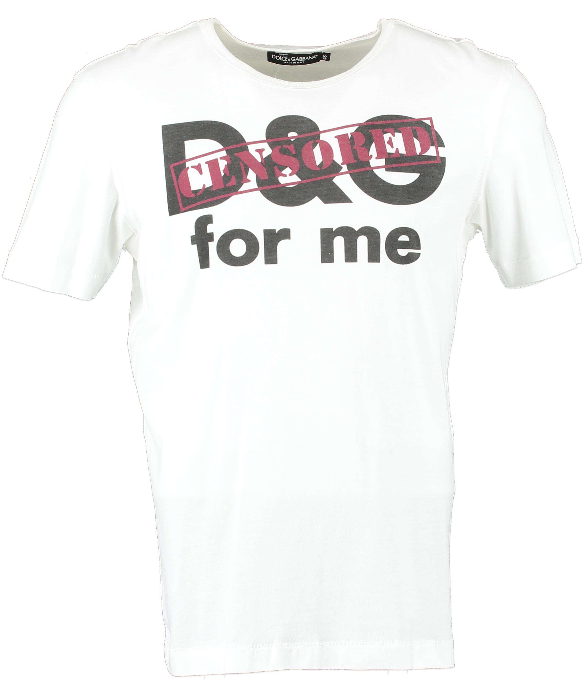 Dolce & Gabbana White "censored For Me" T Shirt UK M