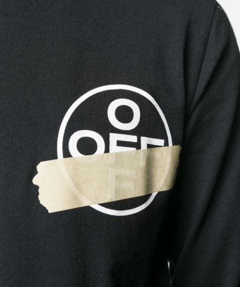 Off-White Black Arrow Print Tape T-shirt UK XXL