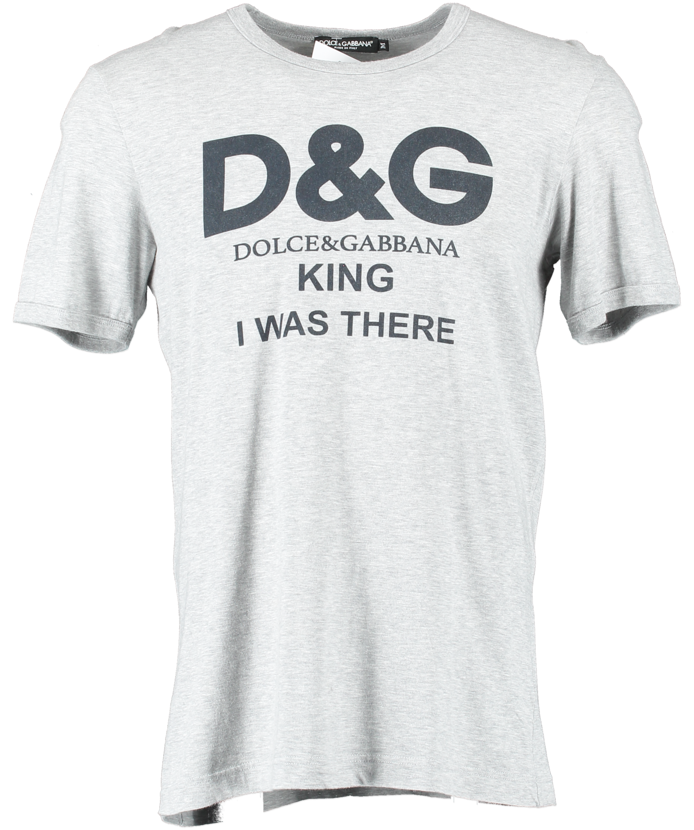 Dolce & Gabbana Grey "King I Was There" T Shirt UK M
