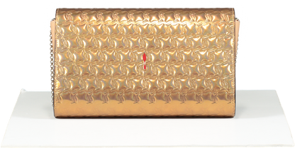 Christian Louboutin Metallic Copper Imprinted Crossbody / Clutch Bag