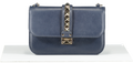 VALENTINO Garavani Navy Blue  / Gold hardware Medium Rockstud Flap Bag