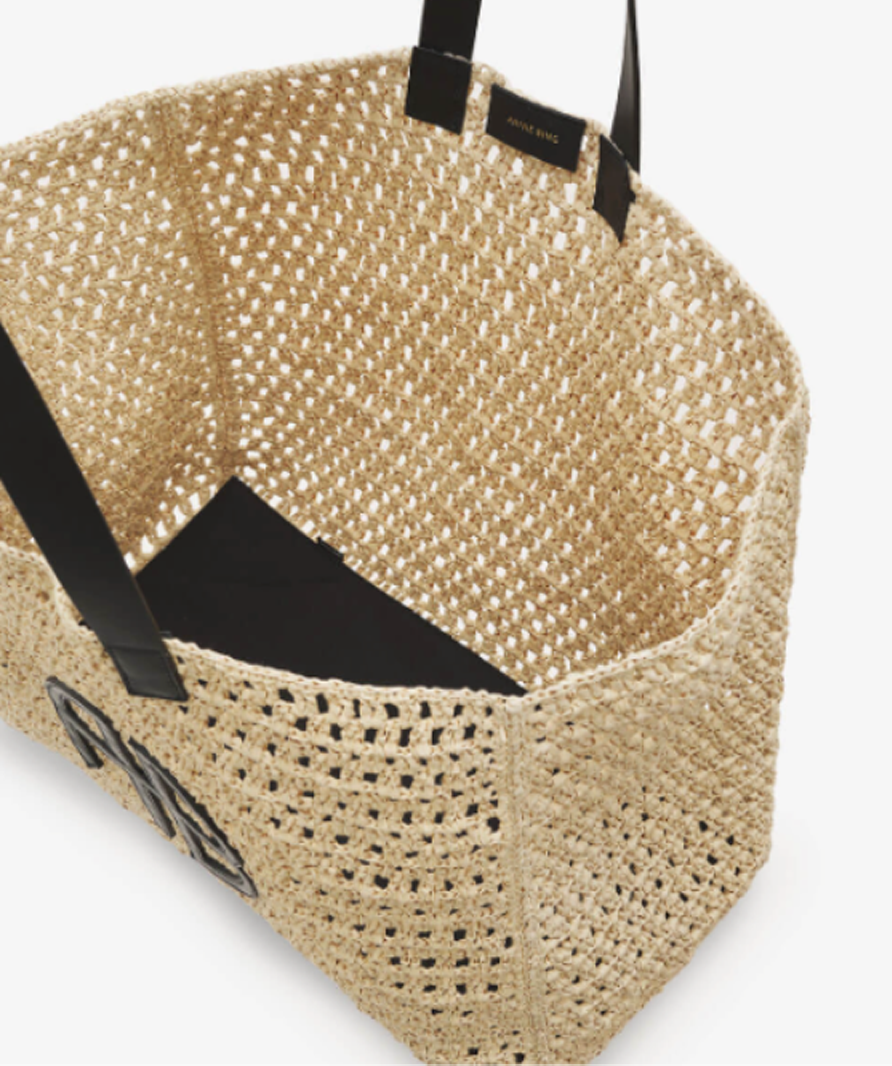 Anine Bing Nude Natural Large Rio Tote Bag UK L