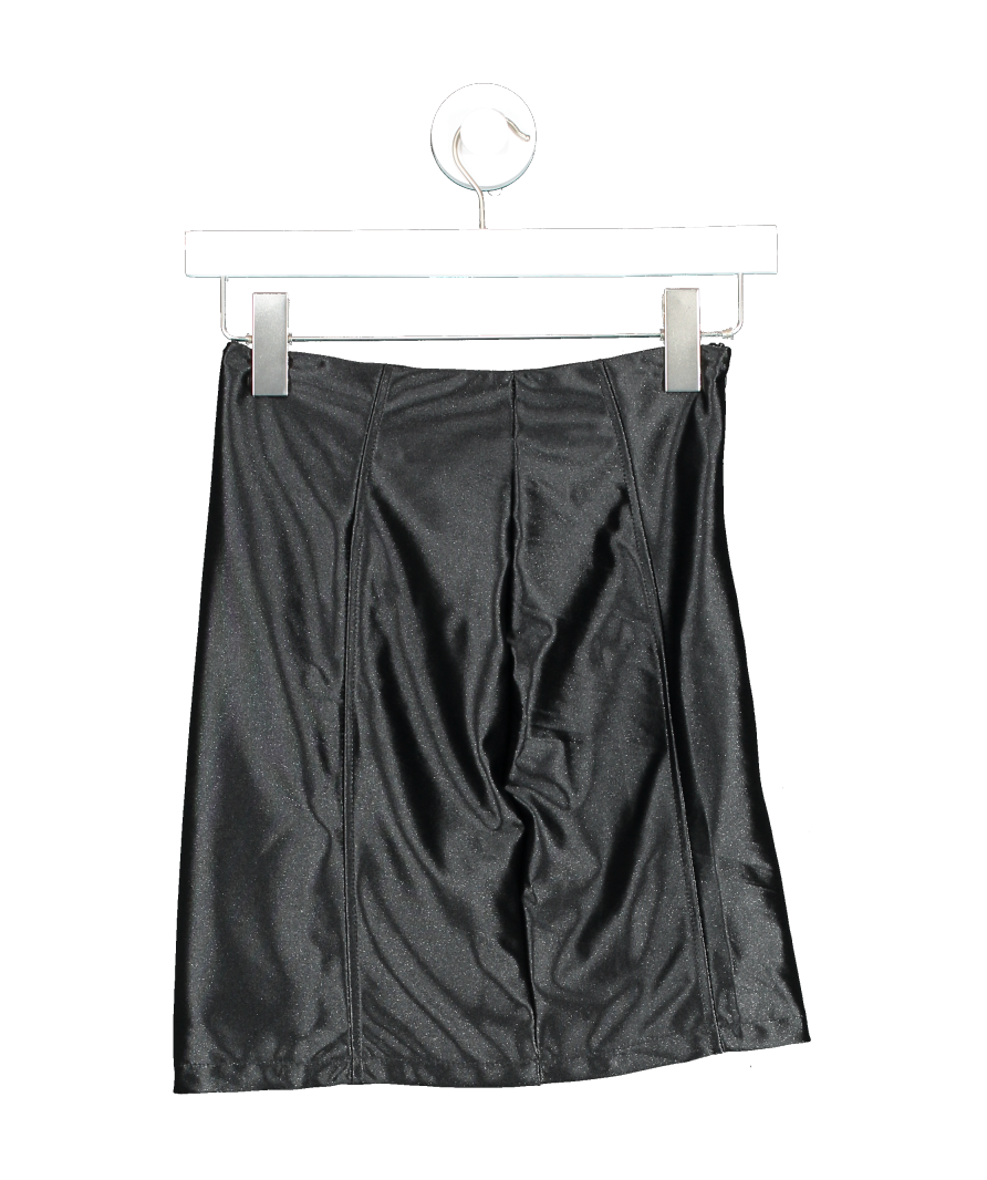 Honey Z Black Satin Mini Skirt UK 6