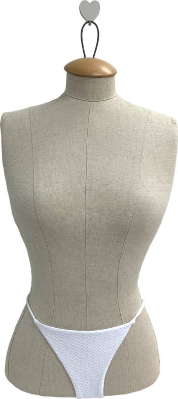 Melissa Odabash White Livorno Weave Hipster Bikini Bottoms UK XS/S