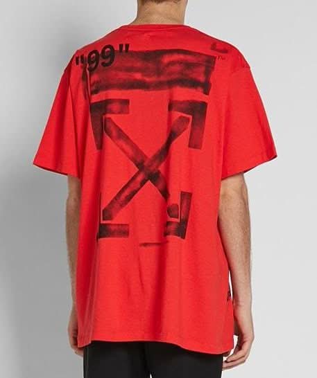 Off-White Red Stencil T-shirt UK M