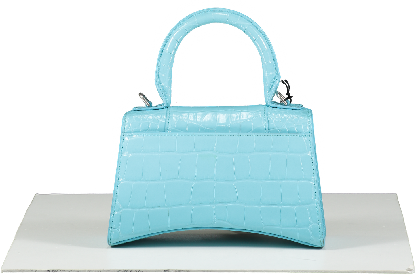 Balenciaga Blue Hourglass Top-handle Bag Turquoise One Size