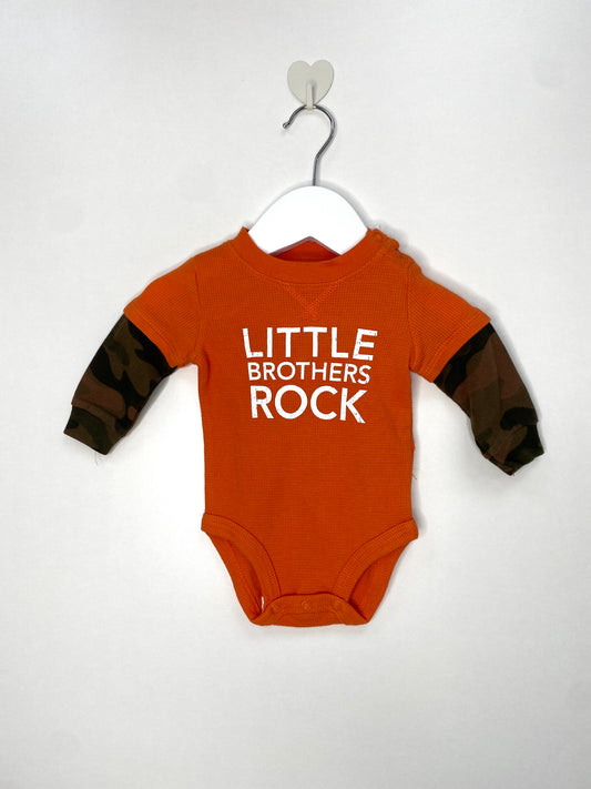 Carter's Orange Little Brothers Rock Bodysuit 0-3 Months