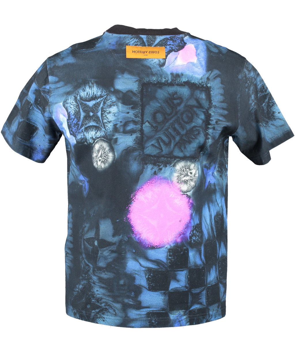 Louis Vuitton Blue LOGO PRINT T Shirt UK M