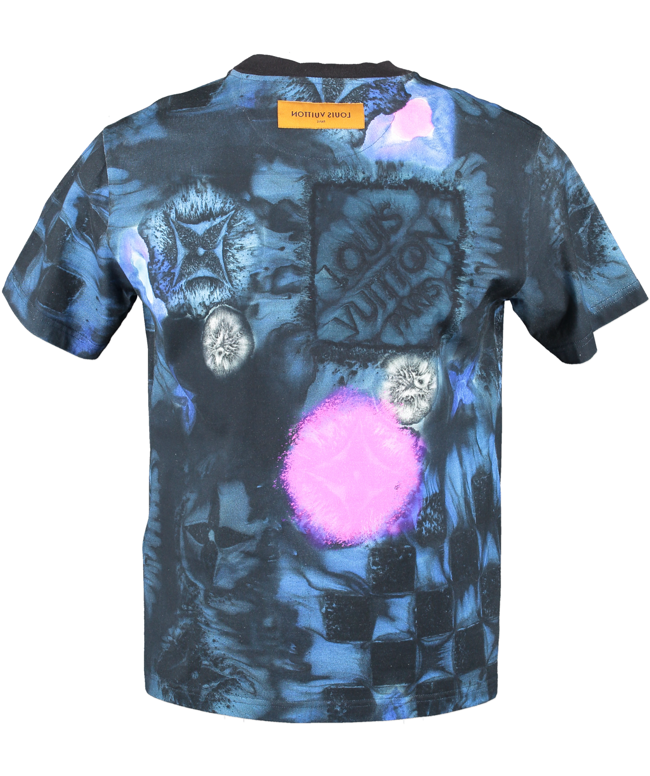 Louis Vuitton Blue LOGO PRINT T Shirt UK M
