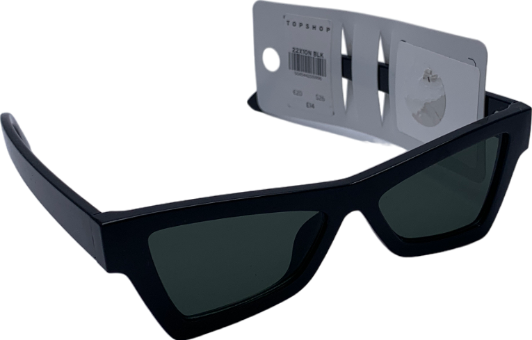 Topshop Black Square Cat Eye Sunglasses One Size